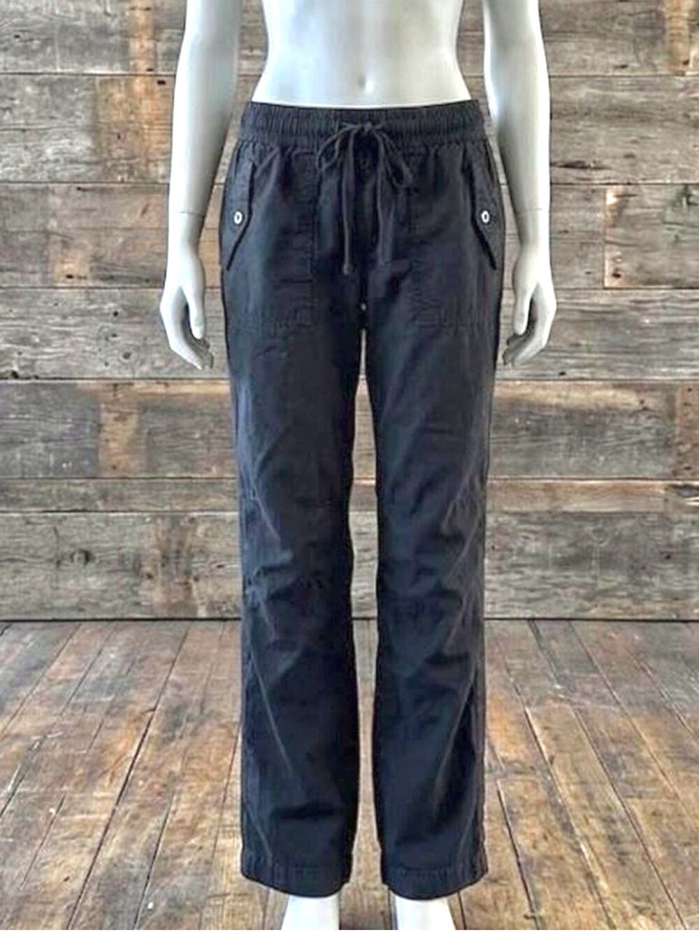 LOFT Women's Black and Grey Cargo Pants